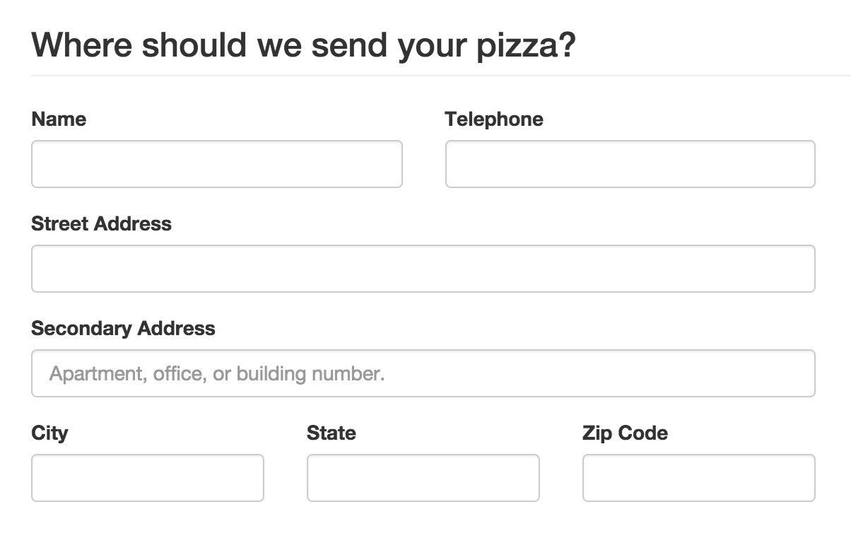 contact information form